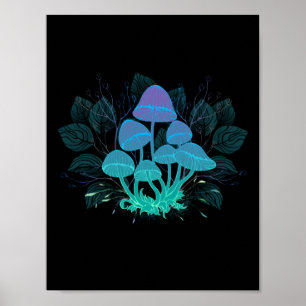 Póster Toadstools en Bushes