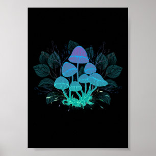 Póster Toadstools en Bushes