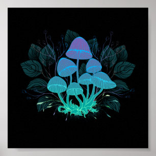 Póster Toadstools in Bushes