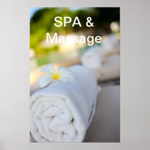 Póster Toalla blanca de SPA
