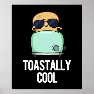 Póster Toastre Funny Guay Toast Pun Dark BG