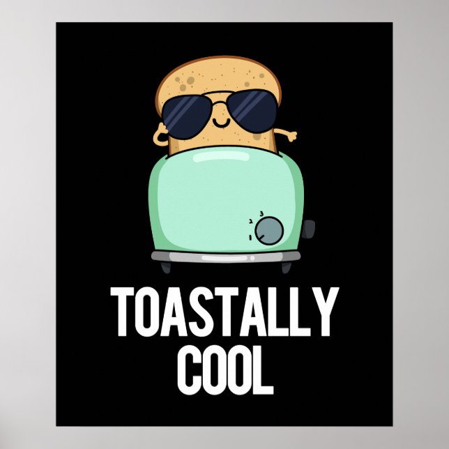Póster Toastre Funny Guay Toast Pun Dark BG (Frente)