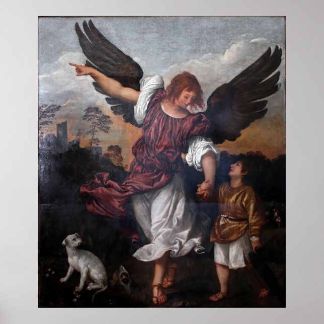 Póster Tobias y Archangel Raphael - Tiziano (Frente)