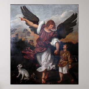 Póster Tobias y Raphael del arcángel - Titian