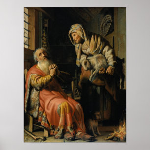 Póster Tobit Y Anna Con Un Niño