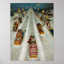 Póster Toboganes en una noche de invierno