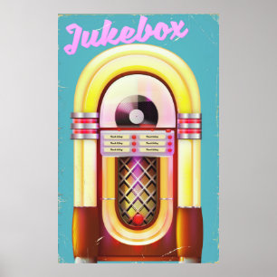 Póster Toca música vintage