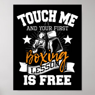 Póster Tócame y tu primera lección de boxeo es gratis - G