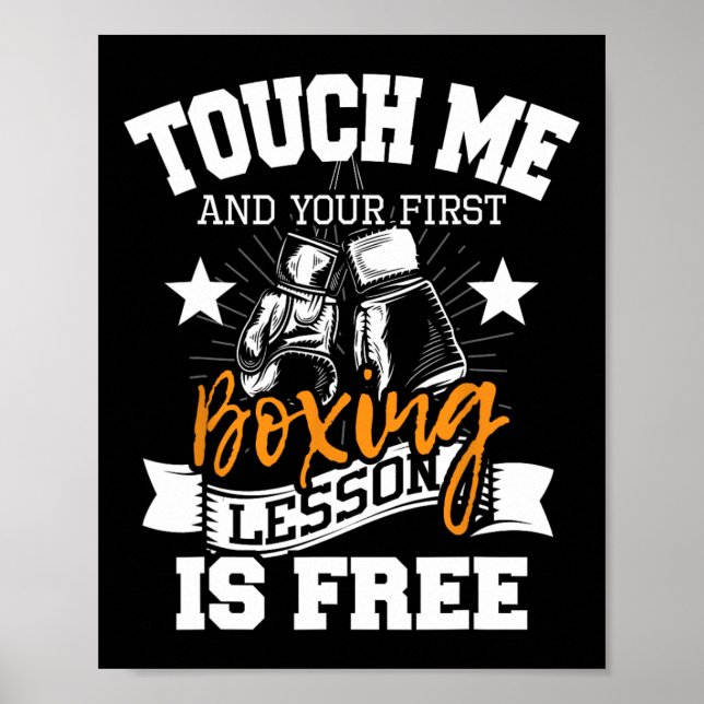 Póster Tócame y tu primera lección de boxeo es gratis - G (Frente)