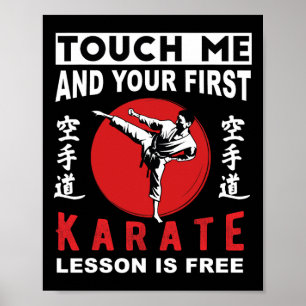 Póster Tócame y tu primera lección de karate es gratis