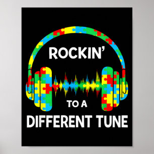 Póster Tocando al ritmo de una melodía diferente Autista