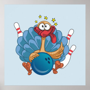 Póster Tocando Turquía salvaje con bolas y pines