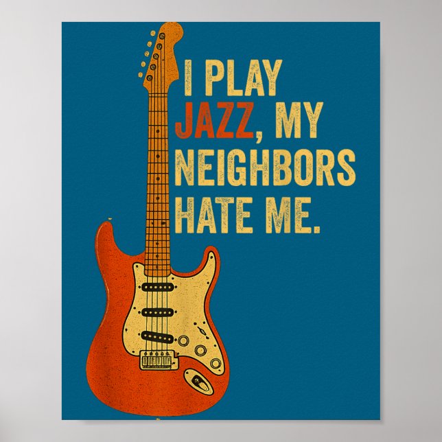 Póster Toco Jazz, Mis Vecinos Me Odian - Guitarrista Dive (Frente)