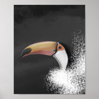 Póster toco toco toucan (dibujo original a mano)
