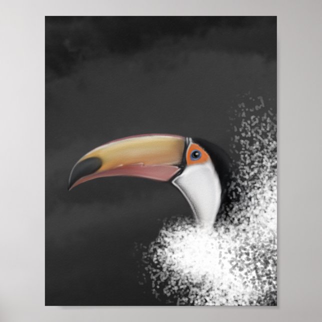 Póster toco toco toucan (dibujo original a mano) (Frente)