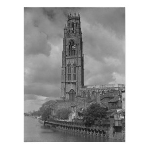 Póster Tocón y río Welland, Lincolnshire de Boston