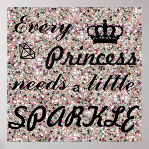 Póster Toda princesa necesita un pequeño Poster