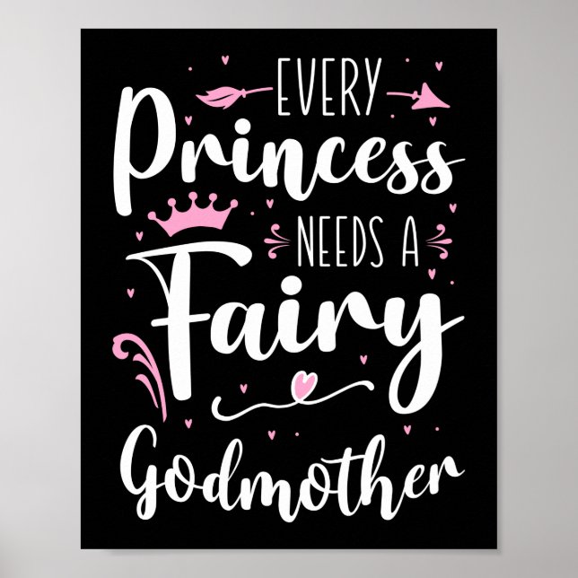 Póster Toda Princesa Necesita Una Madrina Láctea (Frente)