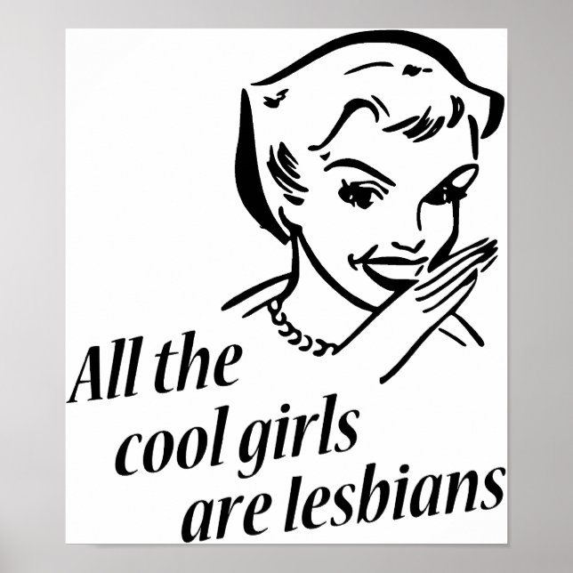 Póster Todas las Chicas de Guay son lesbianas (Frente)