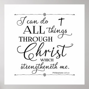 Póster Todas las cosas a través de Cristo - Filipinas 4:1