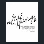 Póster Todas las cosas funcionan juntas para el bien... -<br><div class="desc">Todas las cosas funcionan juntas para el bien...  - Romanos 8:28</div>