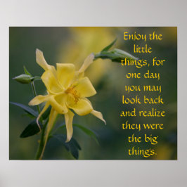 Póster Todas las cosas pequeñas flores amarillas