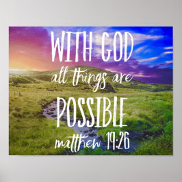 Póster Todas Las Cosas Son Posibles Escrituras Biblias Ve