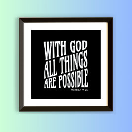 Póster Todas las cosas son posibles: Mateo 19:26