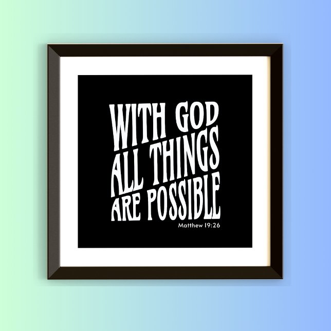 Póster Todas las cosas son posibles: Mateo 19:26 (Subido por el creador)