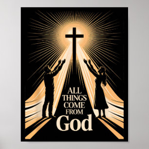Póster Todas las cosas vienen de Dios Unidad de adoración
