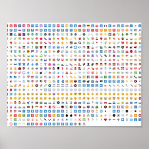 Póster Todas las emojis de Twitter en este poster