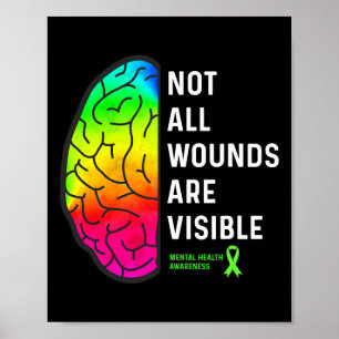 Póster Todas las heridas son visibles - Conciencia sobre