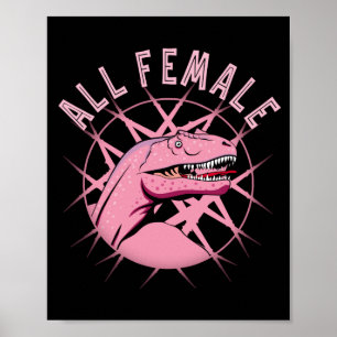 Póster Todas las mujeres - amantes de los dinosaurios