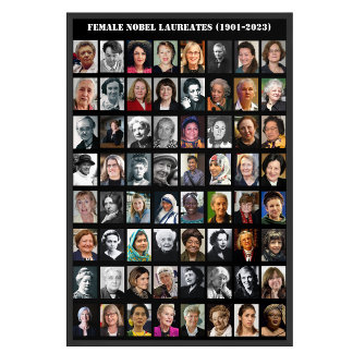 Póster Todas las mujeres ganadoras del Nobel entre 1901 y