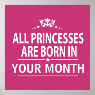 Póster Todas las princesas nacidas en
