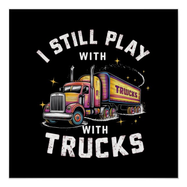 PÓSTER TODAVÍA JUEGO CON CAMIONES (Anverso)