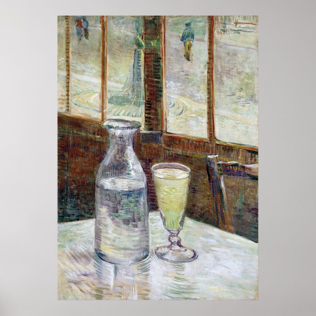Póster Todavía la vida con Absinthe, Vincent Van Gogh (Frente)
