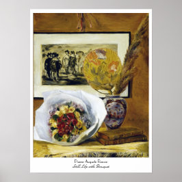 Póster Todavía la vida con Bouquet Pierre Auguste Renoir