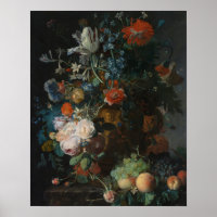Todavía la vida con flores y fruta Jan van Huysum