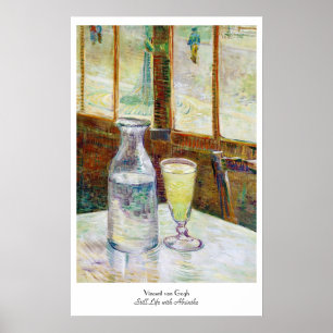 Póster Todavía la vida con la pintura de Absinthe Vincent