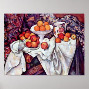 Póster Todavía la vida con manzanas y Naranjas de Paul Ce