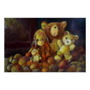 Póster Todavía la vida con Teddy Bears