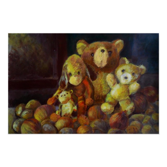 Póster Todavía la vida con Teddy Bears (Anverso)