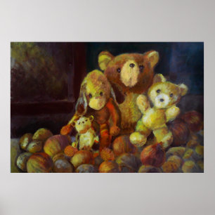 Póster Todavía la vida con Teddy Bears