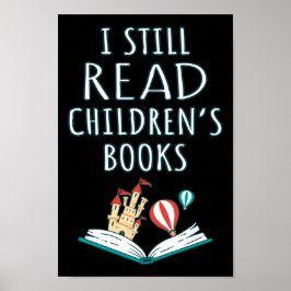 Póster Todavía leo libros para niños II