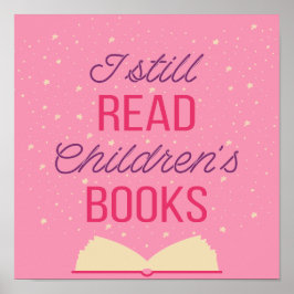 Póster Todavía leo libros para niños III