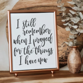 Póster Todavía recuerdo cuando rezaba por las cosas