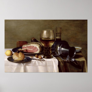 Póster Todavía vida con el jamón