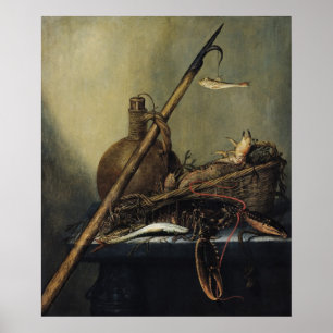 Póster Todavía vida con una jarra y los crustáceos