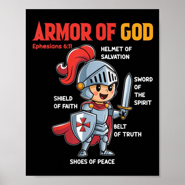 Póster Toddler Boy Armor Of God Brother Son Men Kid Chris (Frente)